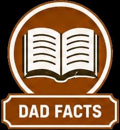 Dad Facts logo showing an open book.